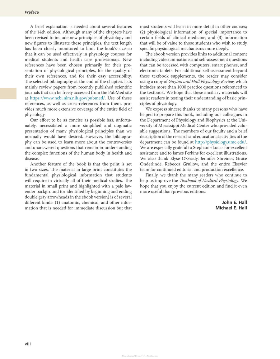 Preview page of Guyton and Hall Textbook of Medical Physiology 14th Edition