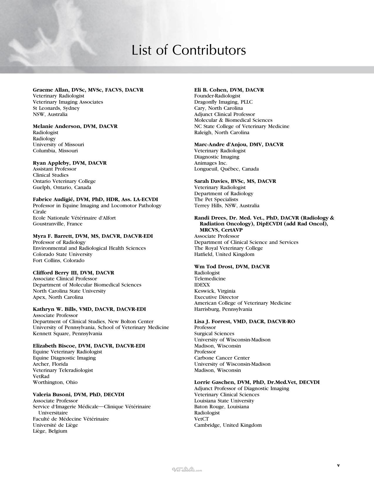 Thralls Textbook Of Veterinary Diagnostic Radiology