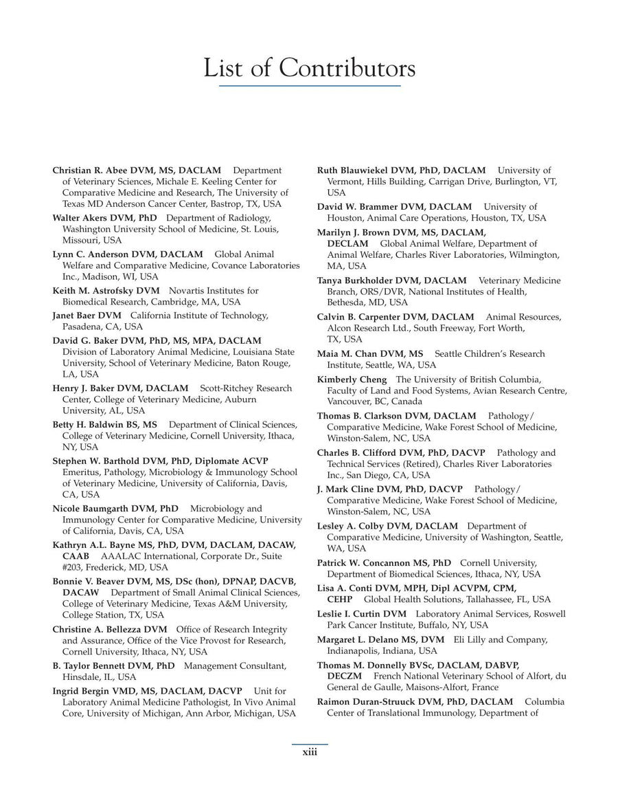 Preview page of Laboratory Animal Medicine 3rd Edition