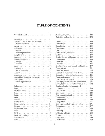Magills Encyclopedia of Science Animal Life
