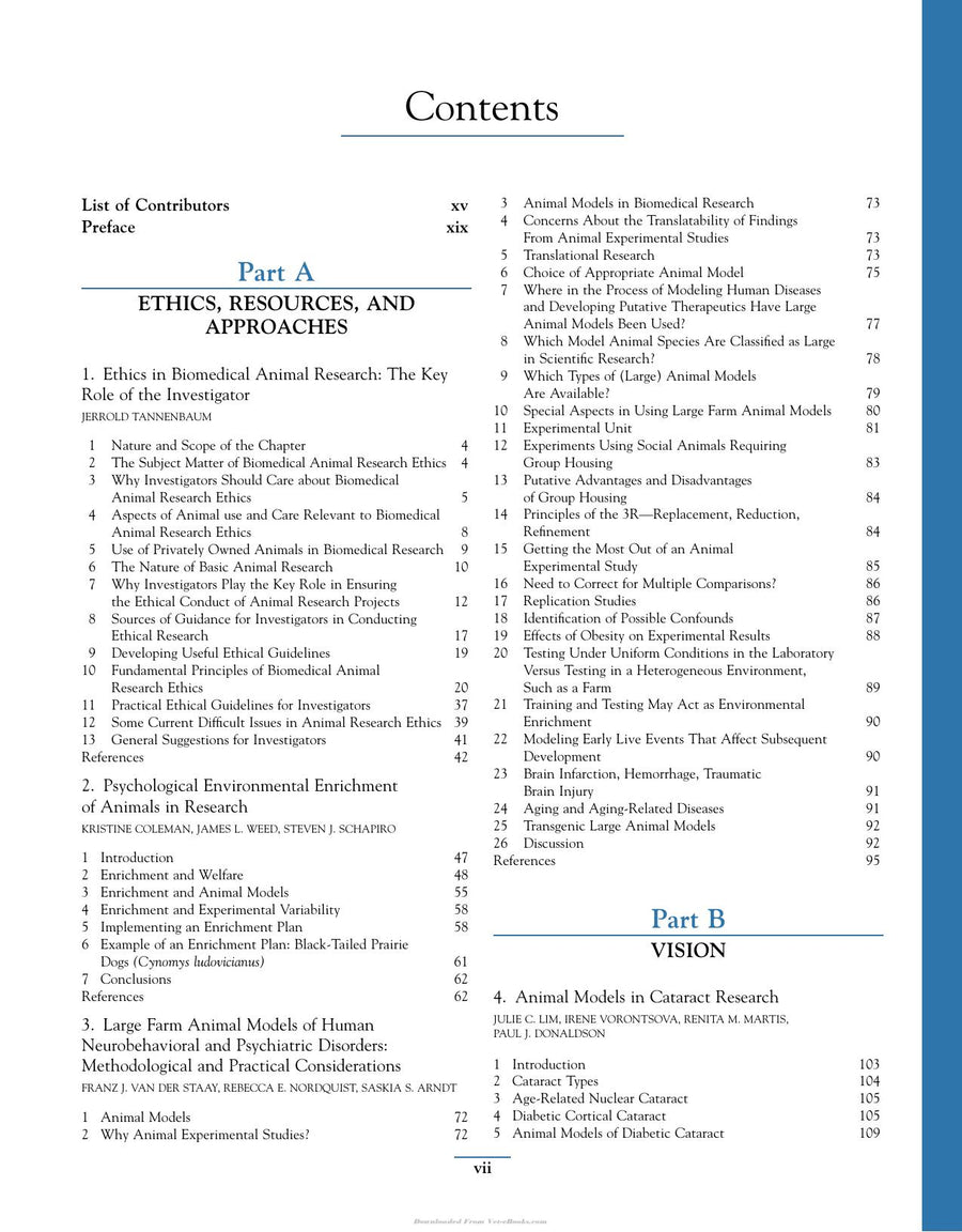 Preview page of Animal Models for the Study of Human Disease 2ND Edition