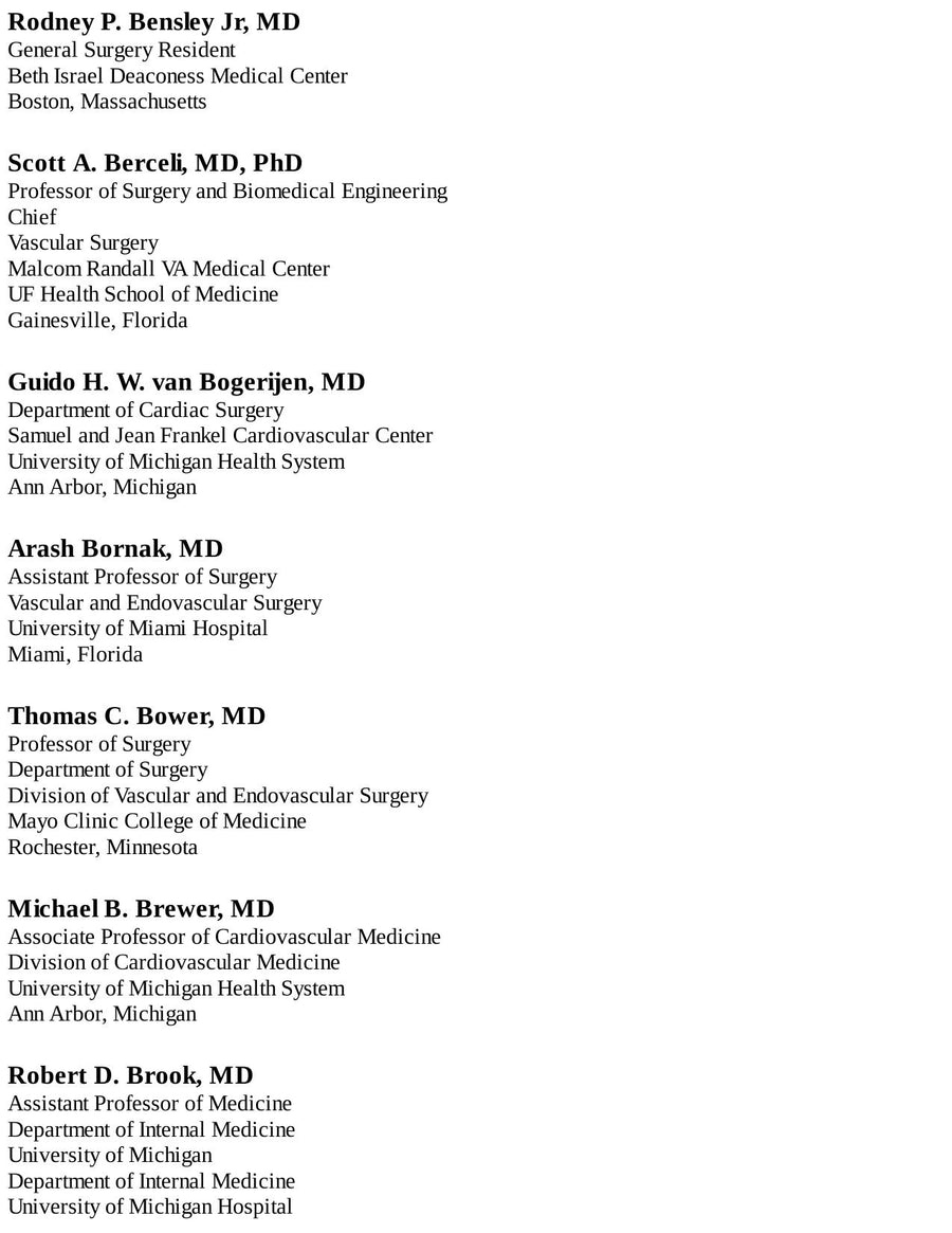 Preview page of Clinical Scenarios in Vascular Surgery 2nd Edition