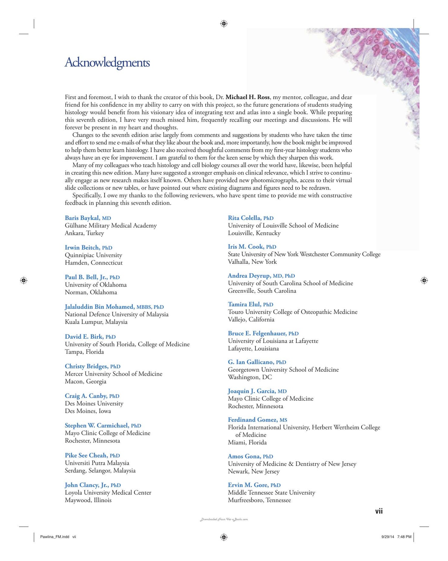 Histology A Text And Atlas With Correlated Cell And Molecular Biology 7Th Edition