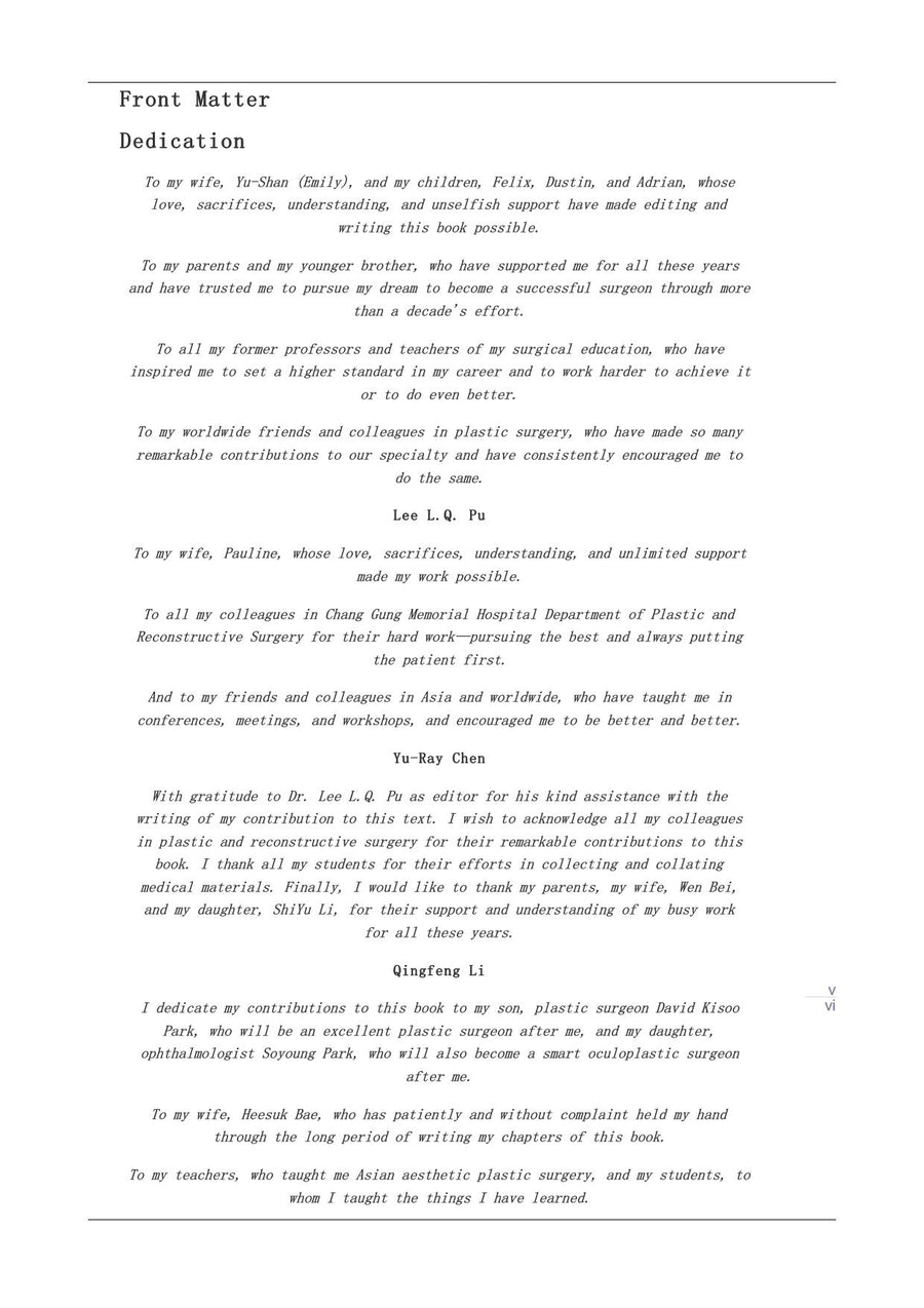 Preview page of Aesthetic Plastic Surgery in Asians: Principles and Techniques