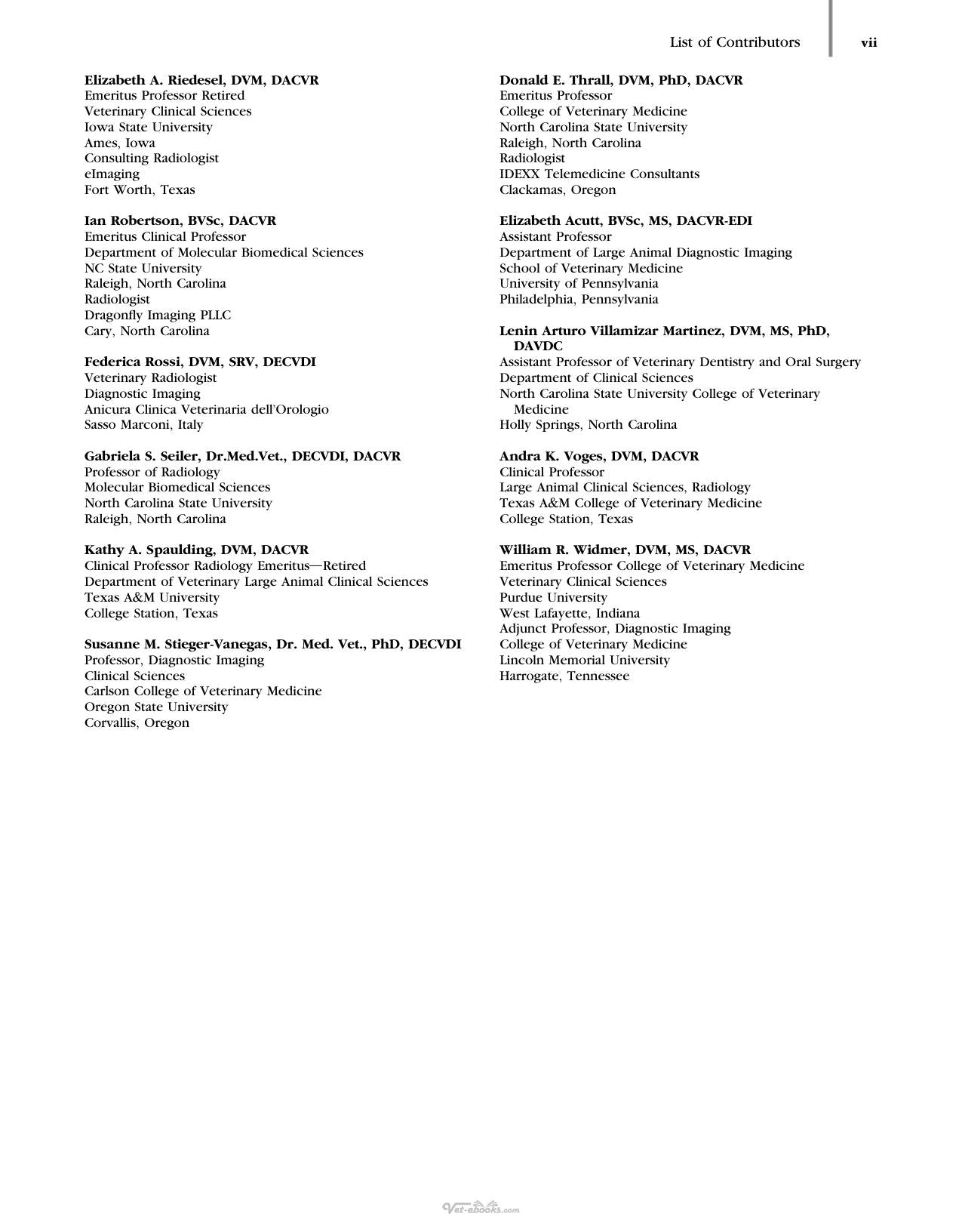Thralls Textbook Of Veterinary Diagnostic Radiology