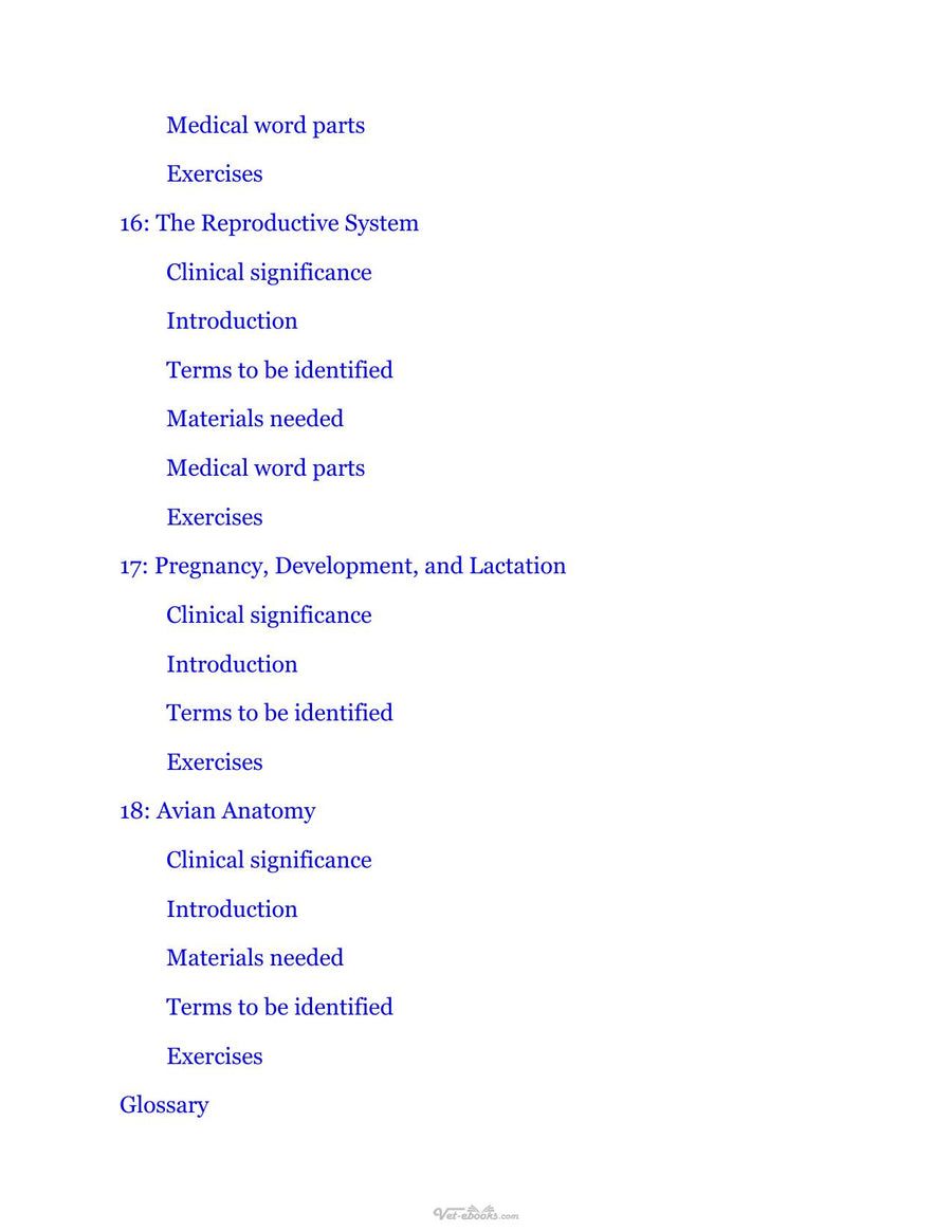 Preview page of Laboratory Manual for Clinical Anatomy and Physiology for Veterinary Technicians, 4th Edition