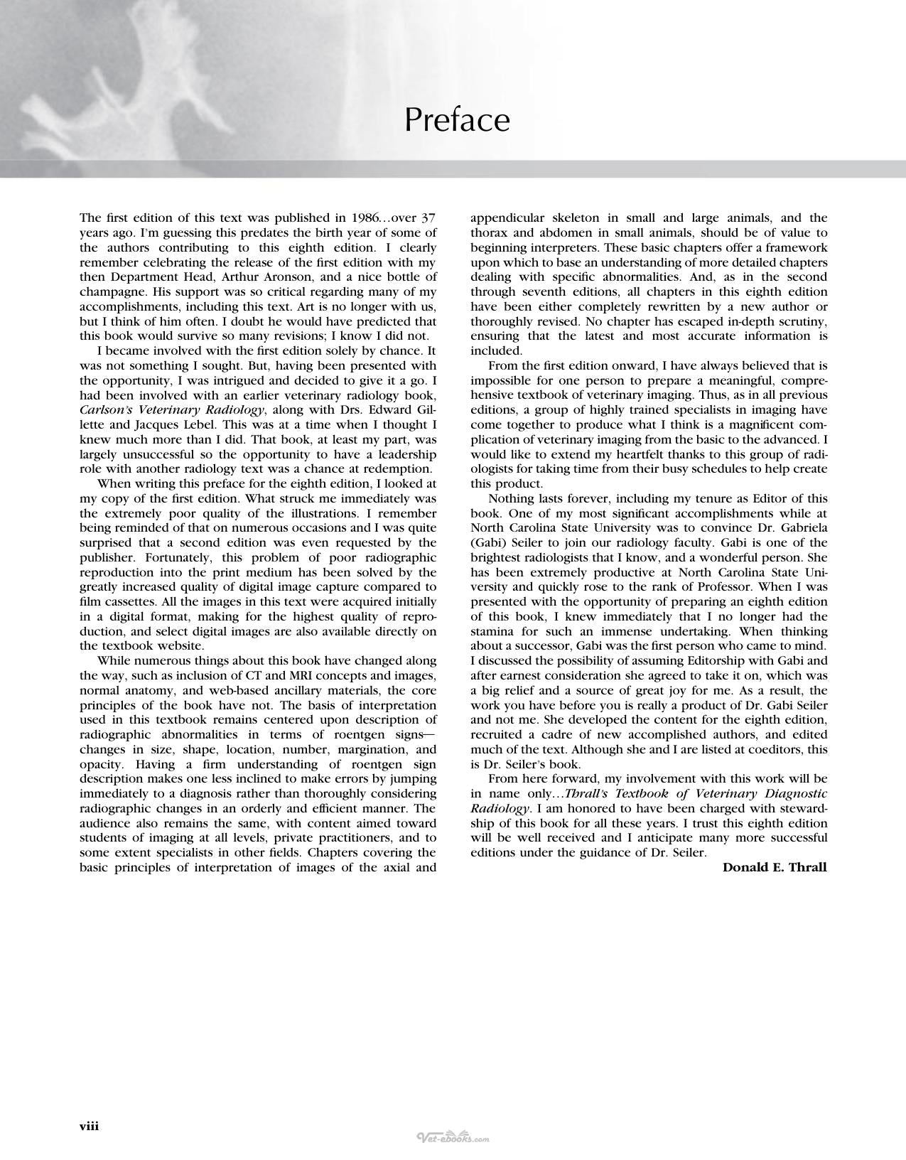 Thralls Textbook Of Veterinary Diagnostic Radiology