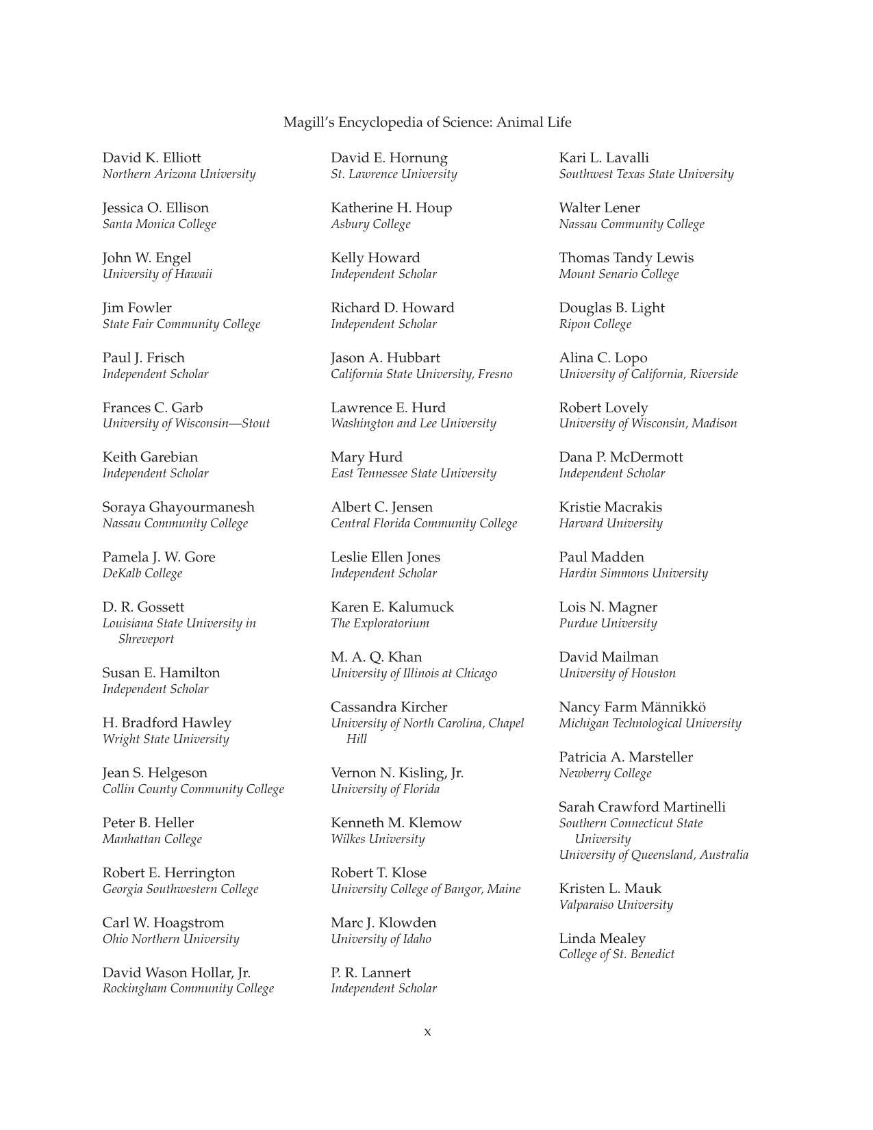 Magills Encyclopedia Of Science Animal Life
