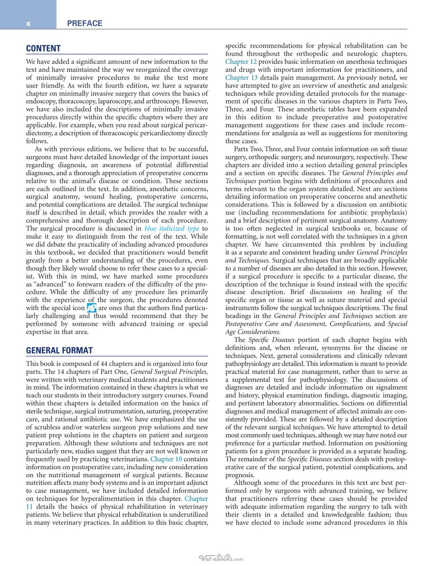 Preview page of Small Animal Surgery, 5th Edition (PDF + Videos)