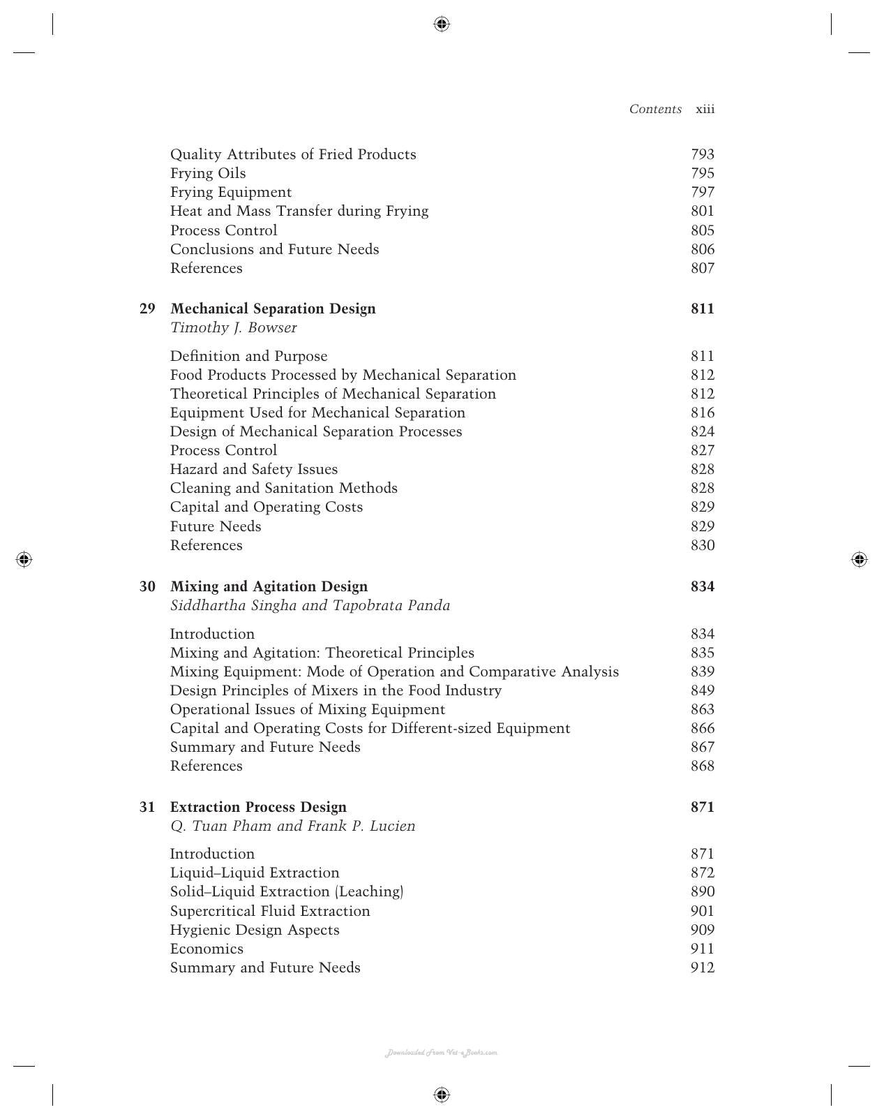 Handbook Of Food Process Design 2 Volume Set