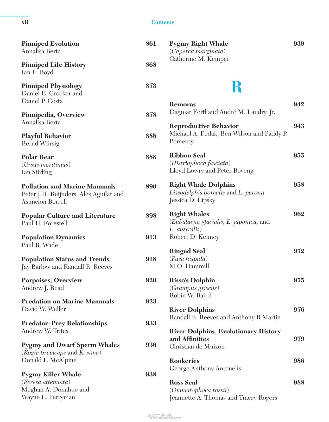 Encyclopedia Of Marine Mammals 2Nd Edition