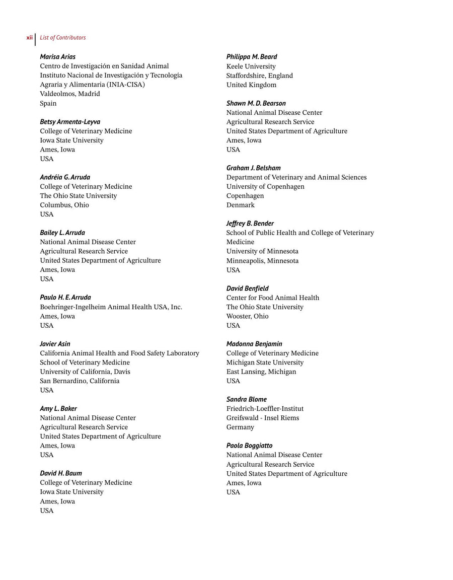 Preview page of Diseases of Swine 12th Edition