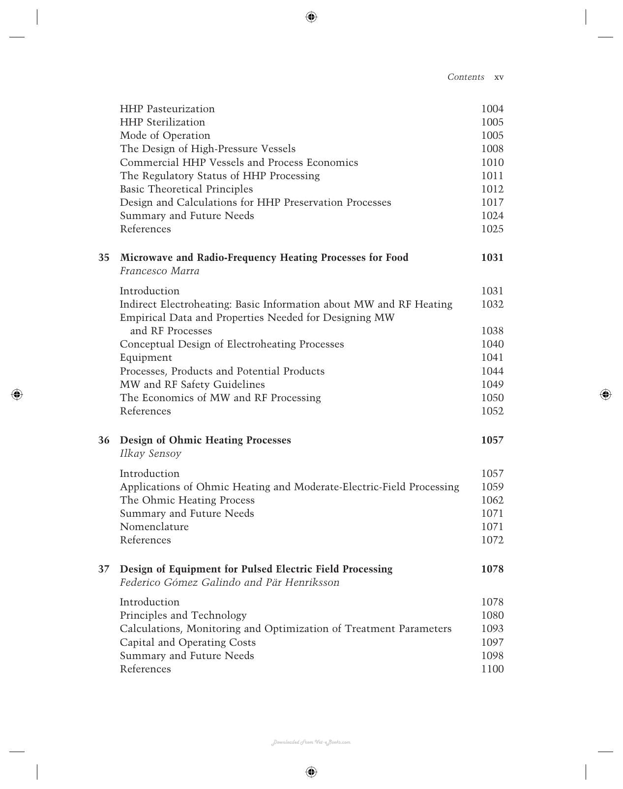 Handbook Of Food Process Design 2 Volume Set