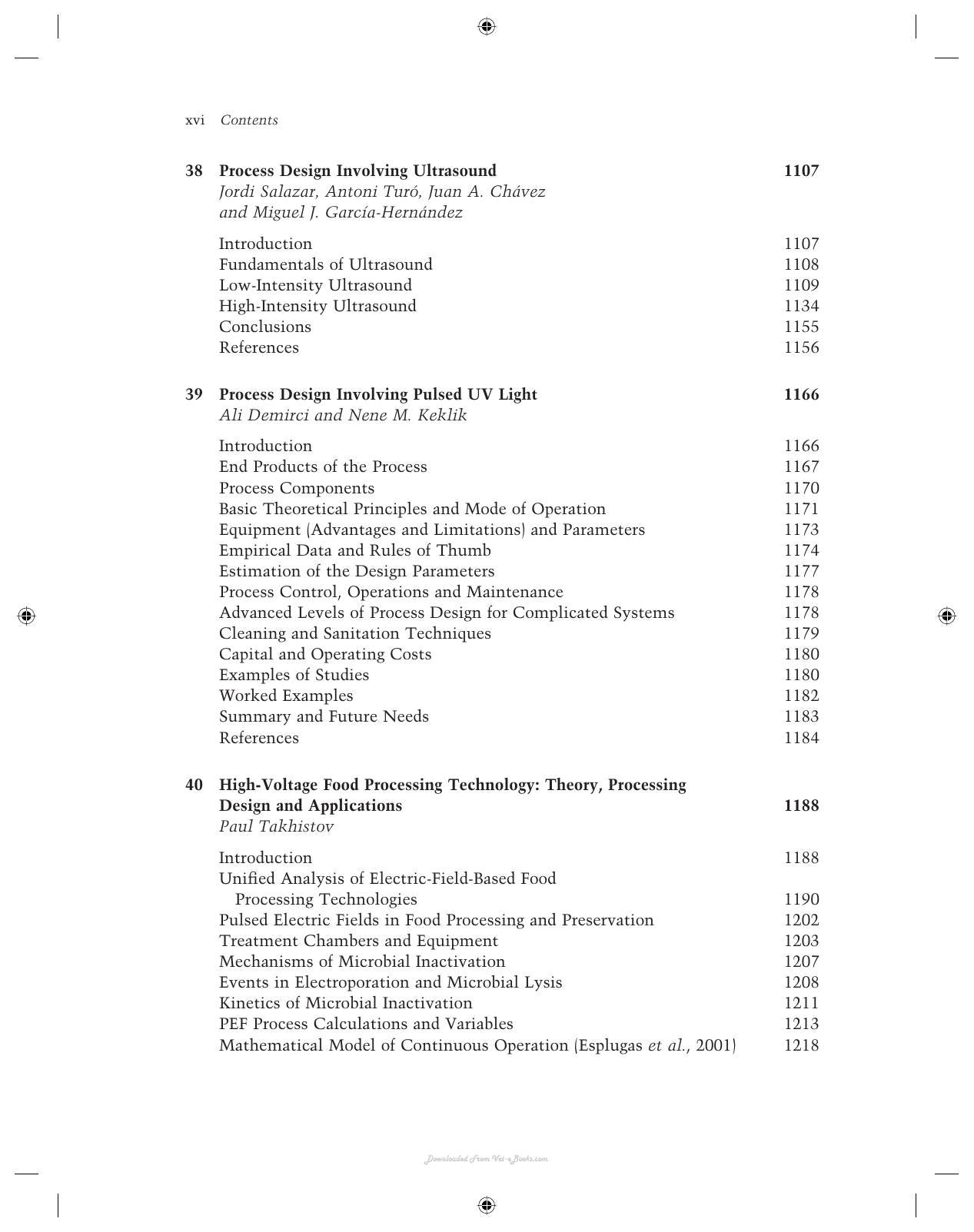 Handbook Of Food Process Design 2 Volume Set