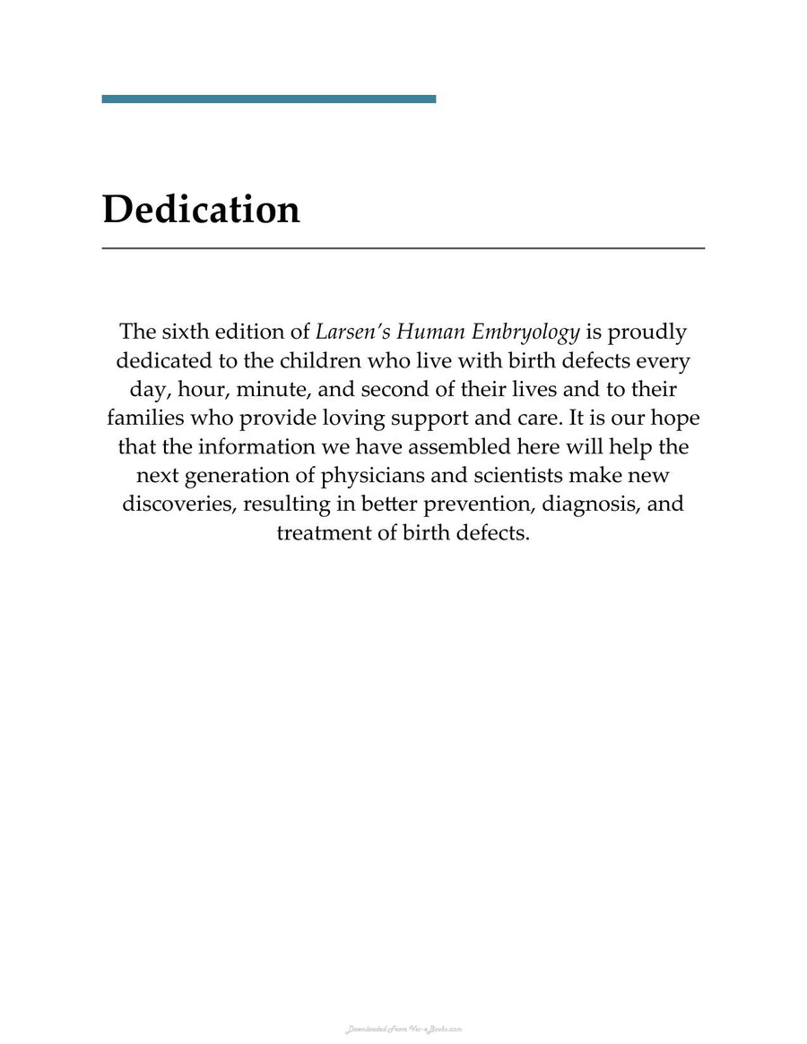 Preview page of Larsens Human Embryology 6th Edition