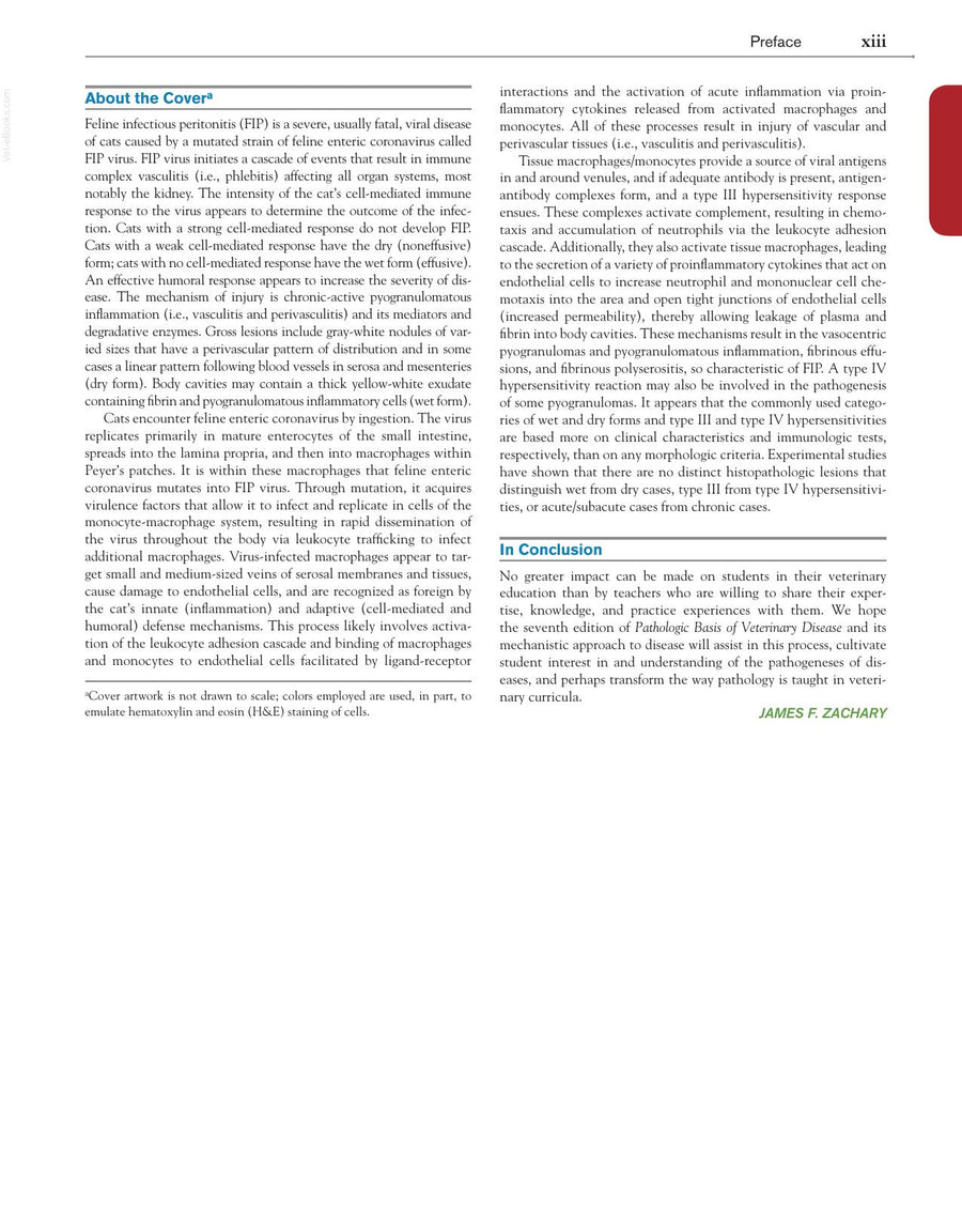 Preview page of Pathologic Basis of Veterinary Disease 7th Edition