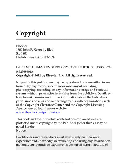 Larsens Human Embryology 6th Edition