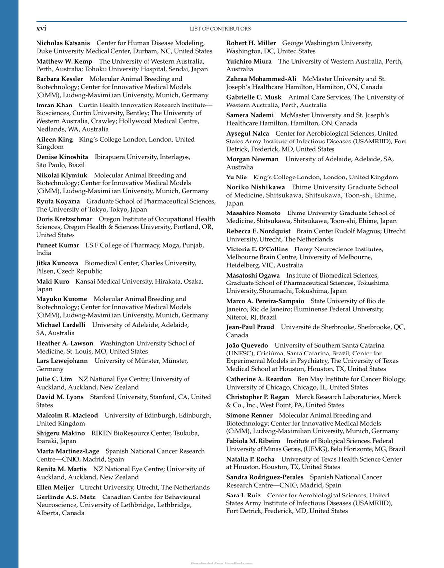 Preview page of Animal Models for the Study of Human Disease 2ND Edition