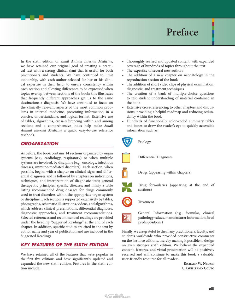 Preview page of Small Animal Internal Medicine Sixth Edition