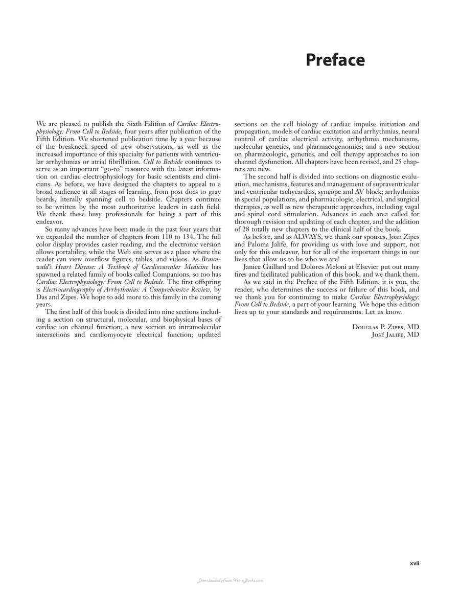 Preview page of Cardiac Electrophysiology from Cell to Bedside 6th Edition