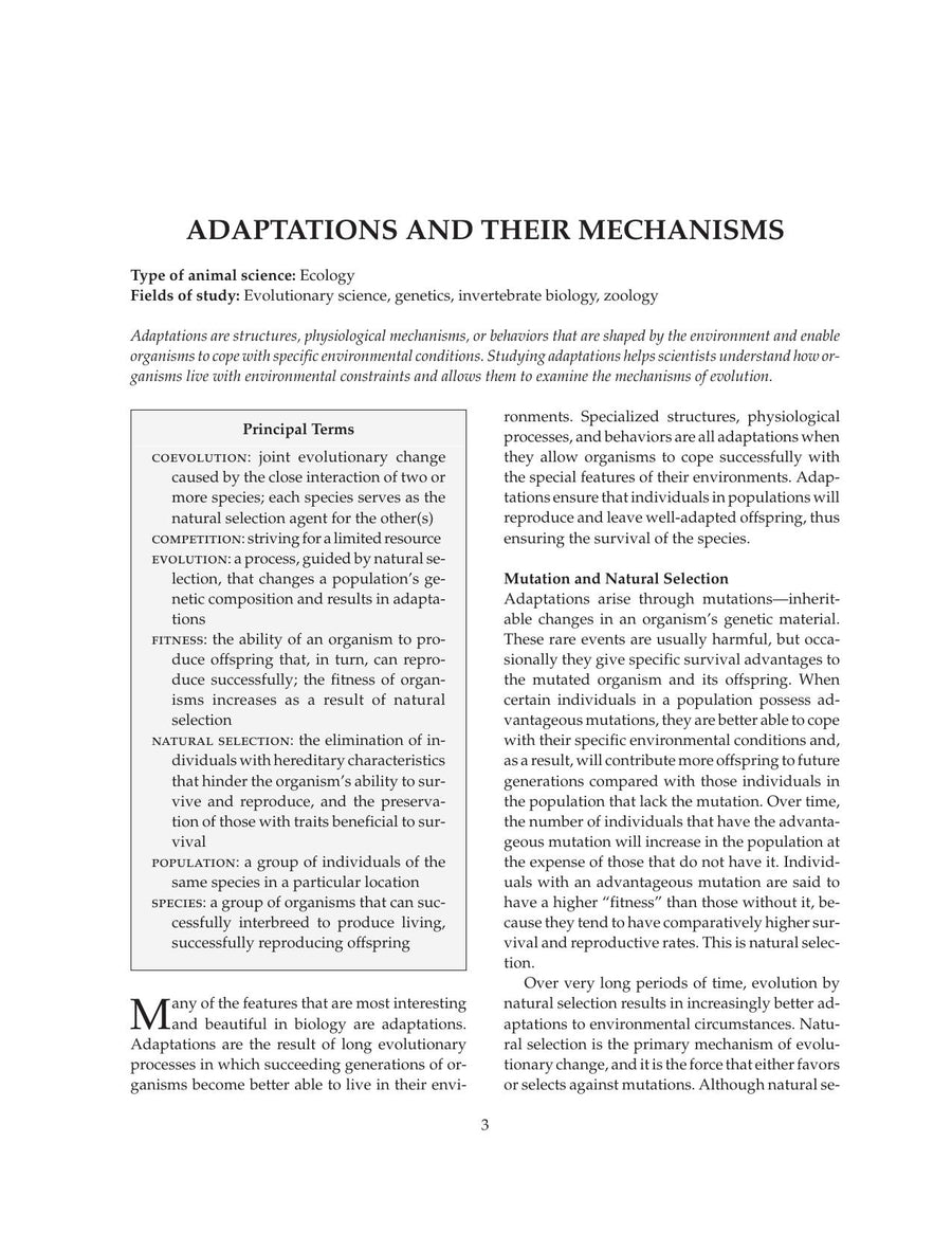 Preview page of Magills Encyclopedia of Science Animal Life