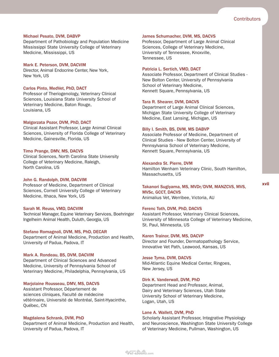 Preview page of Comparative Veterinary Anatomy a Clinical Approach