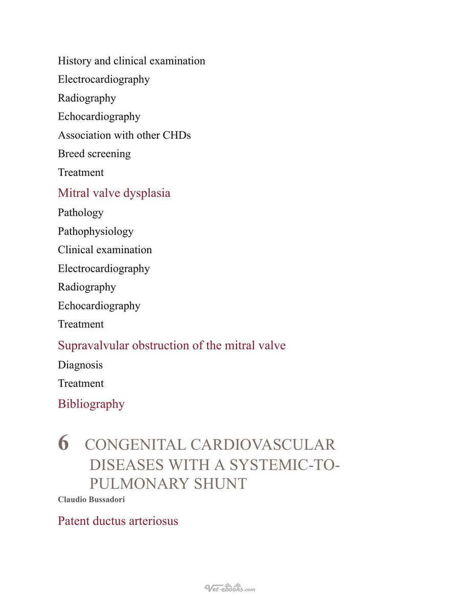 Preview page of Textbook of Cardiovascular Medicine in Dogs and Cats