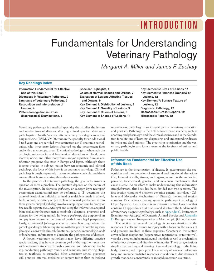 Preview page of Pathologic Basis of Veterinary Disease 7th Edition
