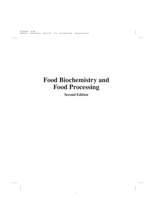 Food Biochemistry And Food Processing 2nd Edition