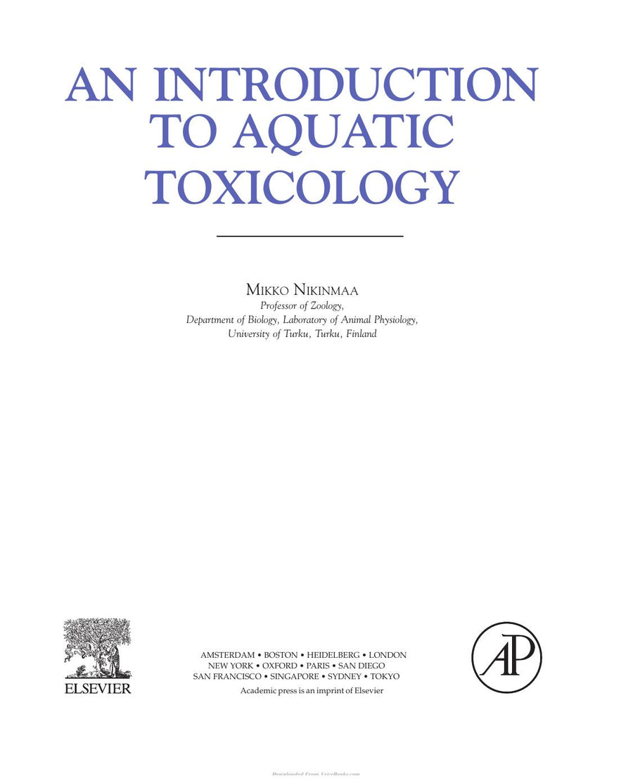 Preview page of An Introduction to Aquatic Toxicology Pdf