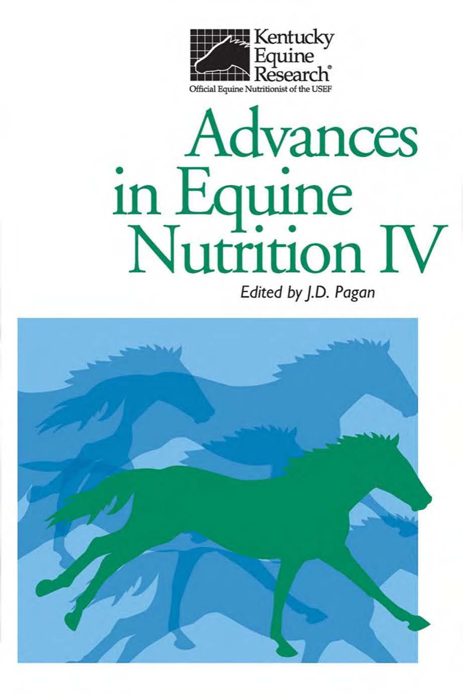 Advances In Equine Nutrition Iv