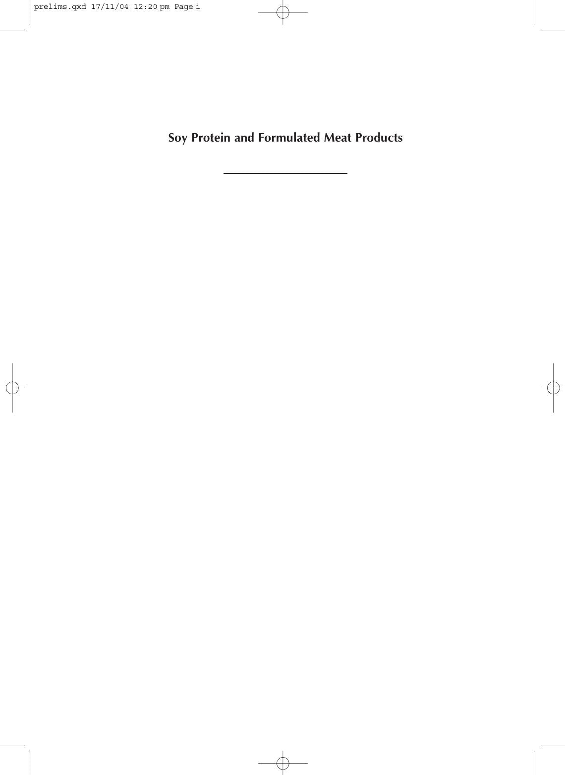 Soy Protein And Formulated Meat Products