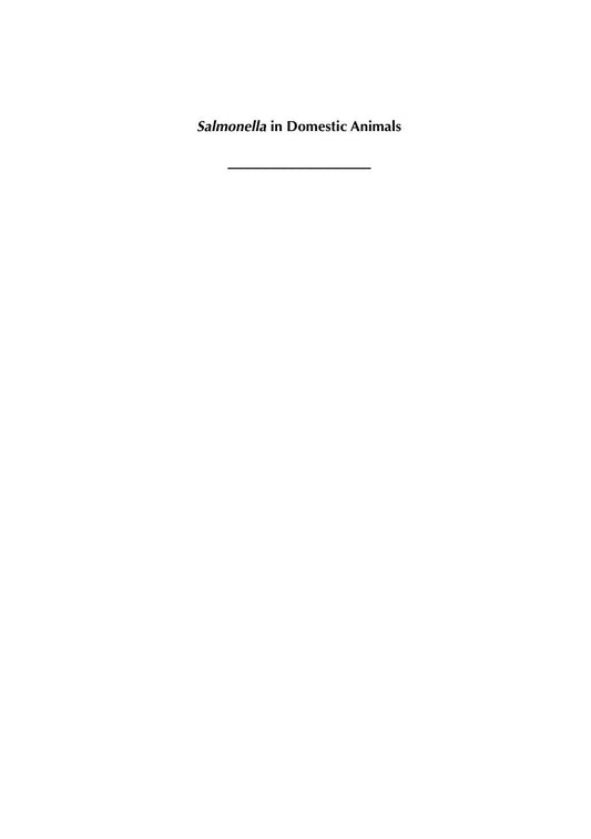 Salmonella In Domestic Animals