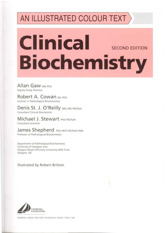 Clinical Biochemistry An Illustrated Colour Text 2nd Edition