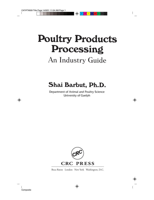 Poultry Products Processing An Industry Guide