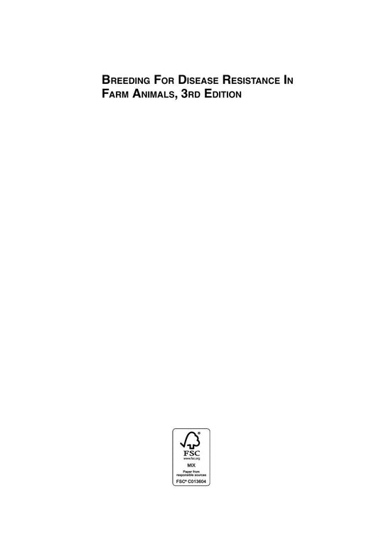 Breedings For Diseases Resistance In Farm Animal 3rd Edition