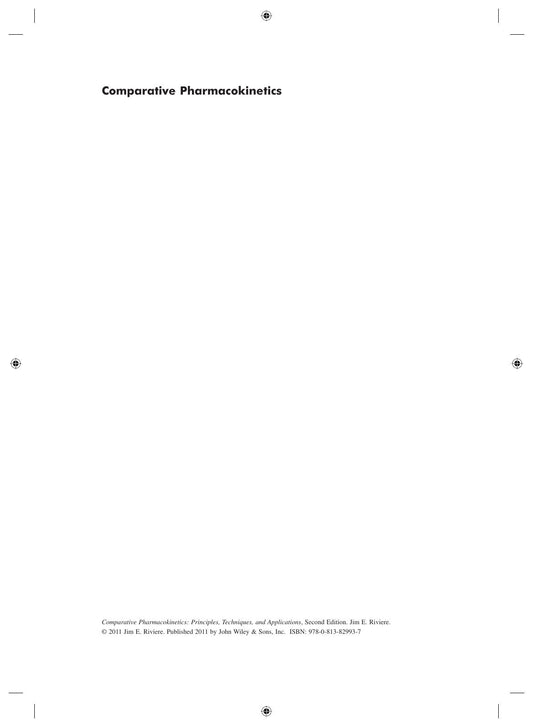 Comparative Pharmacokinetics Principles Techniques And Applications 2Nd Edition