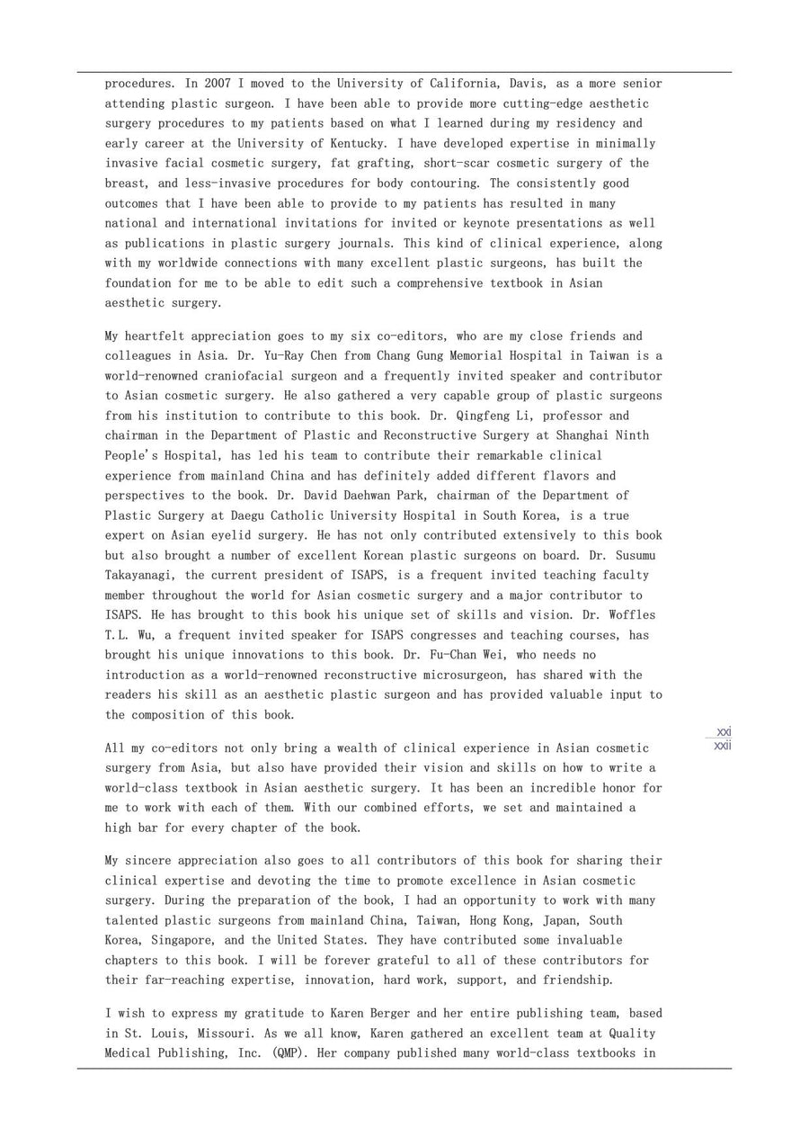 Preview page of Aesthetic Plastic Surgery in Asians: Principles and Techniques
