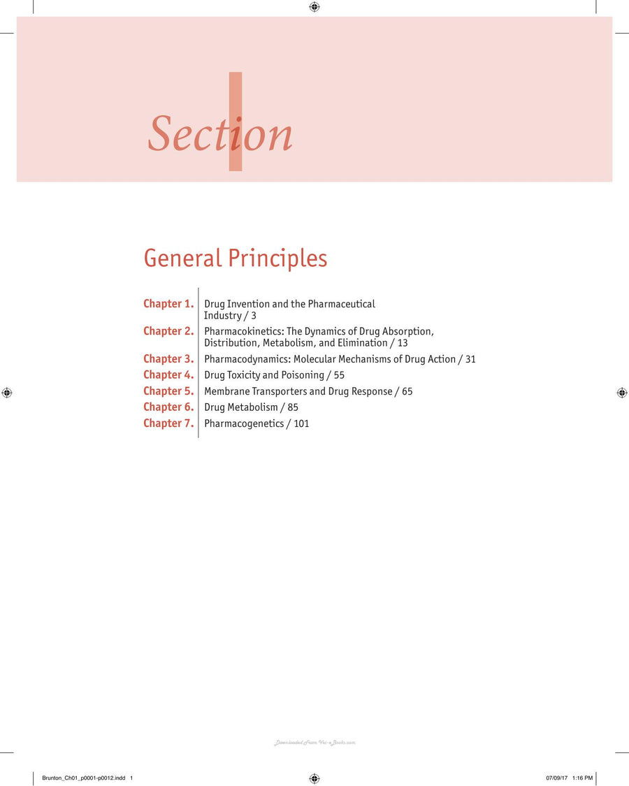 Preview page of Goodman and Gilman's the Pharmacological Basis of Therapeutics, 13th Edition
