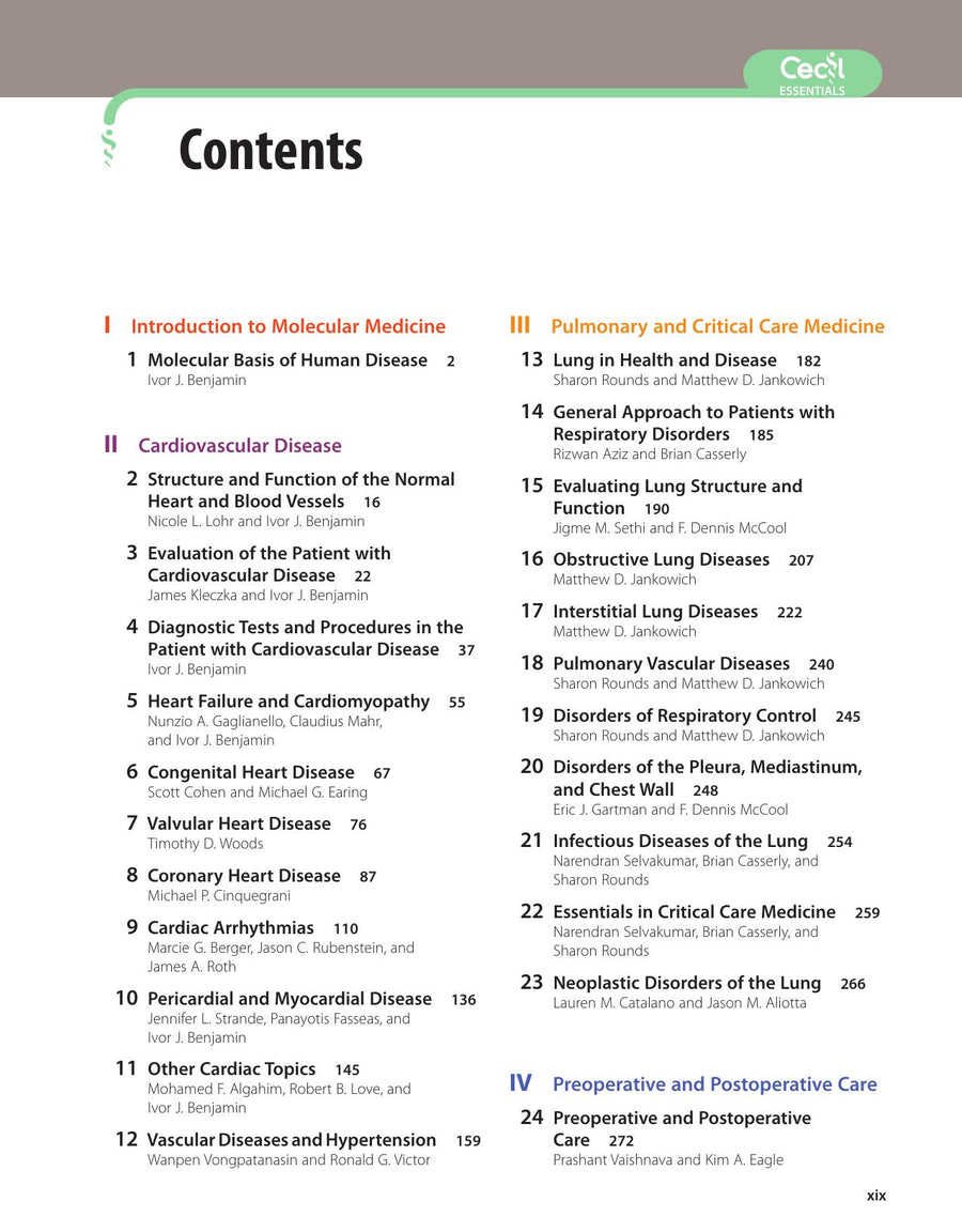 Preview page of Andreoli and Carpenter's Cecil Essentials of Medicine 9th Edition