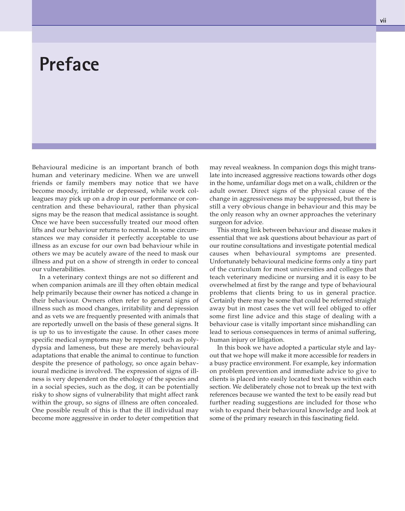 Behaviour Problems in Small Animals Practical Advice for the Veterinary Team