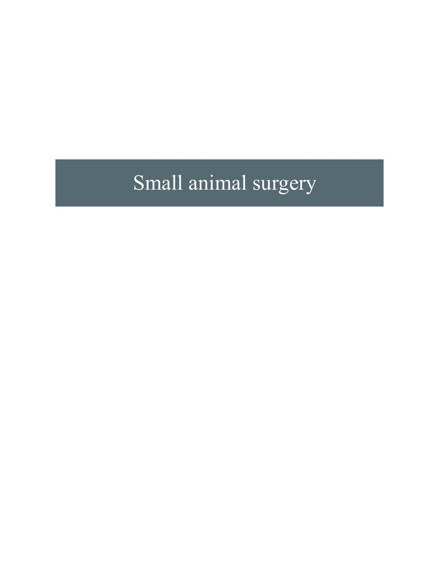 Preview page of Small Animal Surgery a Step by Step Guide Surgical Technique