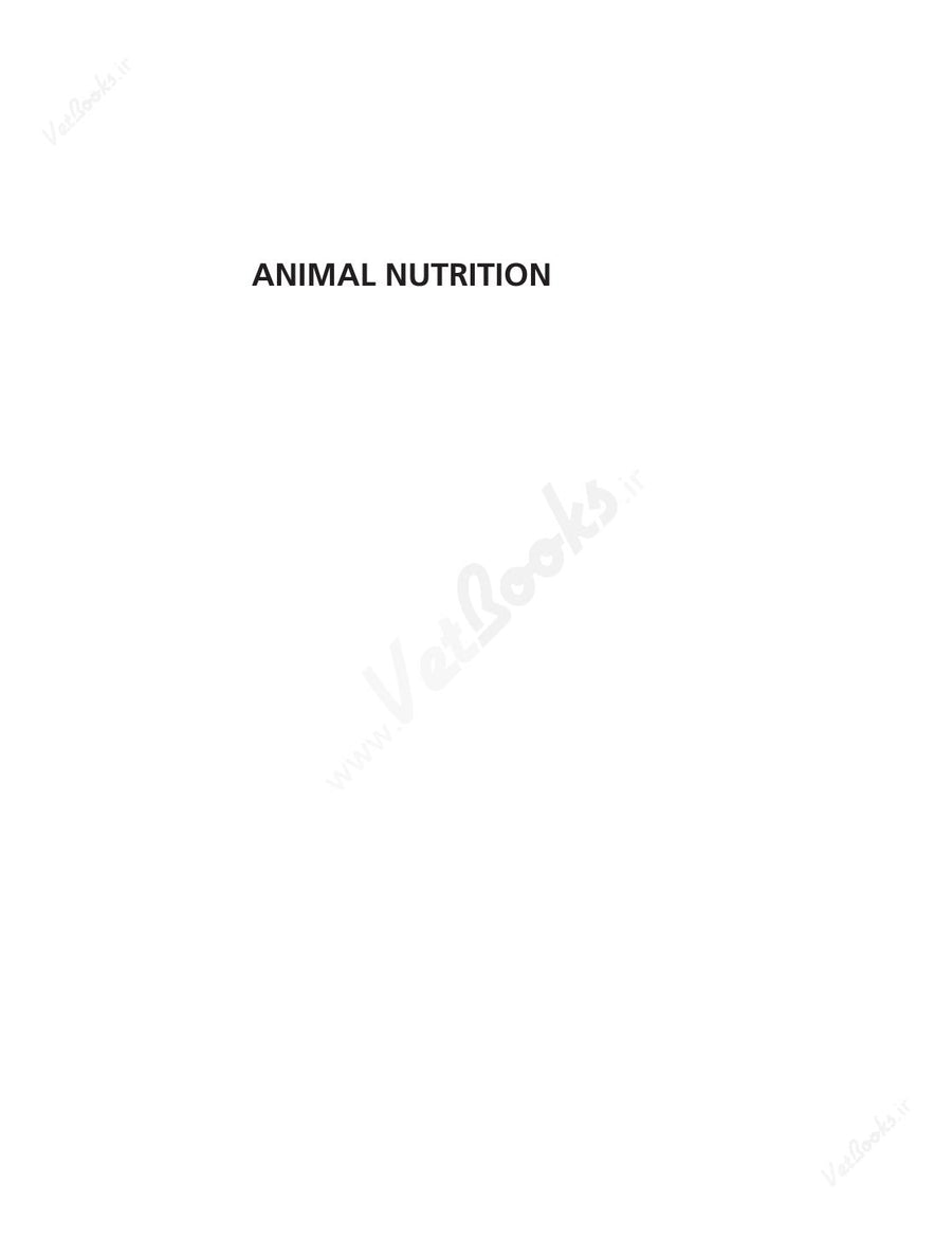 Preview page of Animal Nutrition 8th Edition