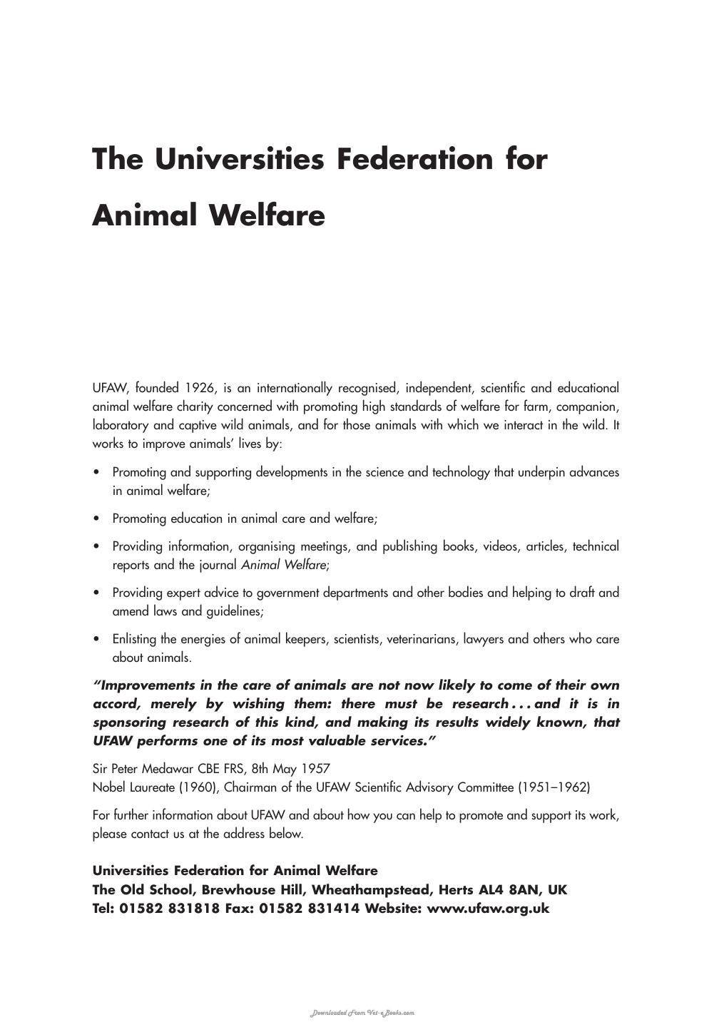 Physiology And Behaviour Of Animal Suffering
