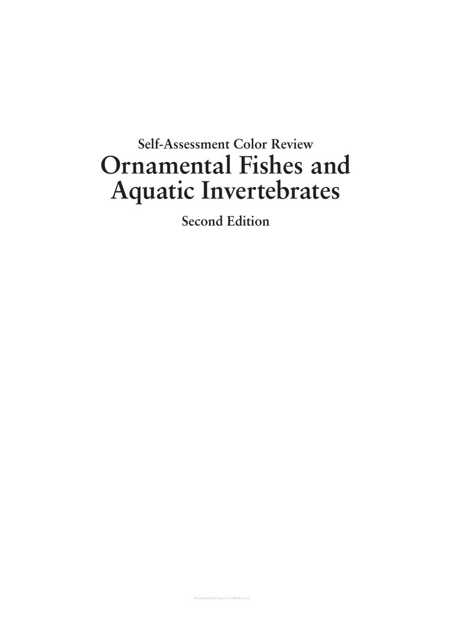 Preview page of Ornamental Fishes and Aquatic Invertebrates Self Assessment Color Review Second Edition
