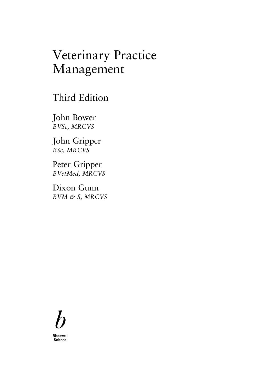 Veterinary Practice Management 3Rd Edition