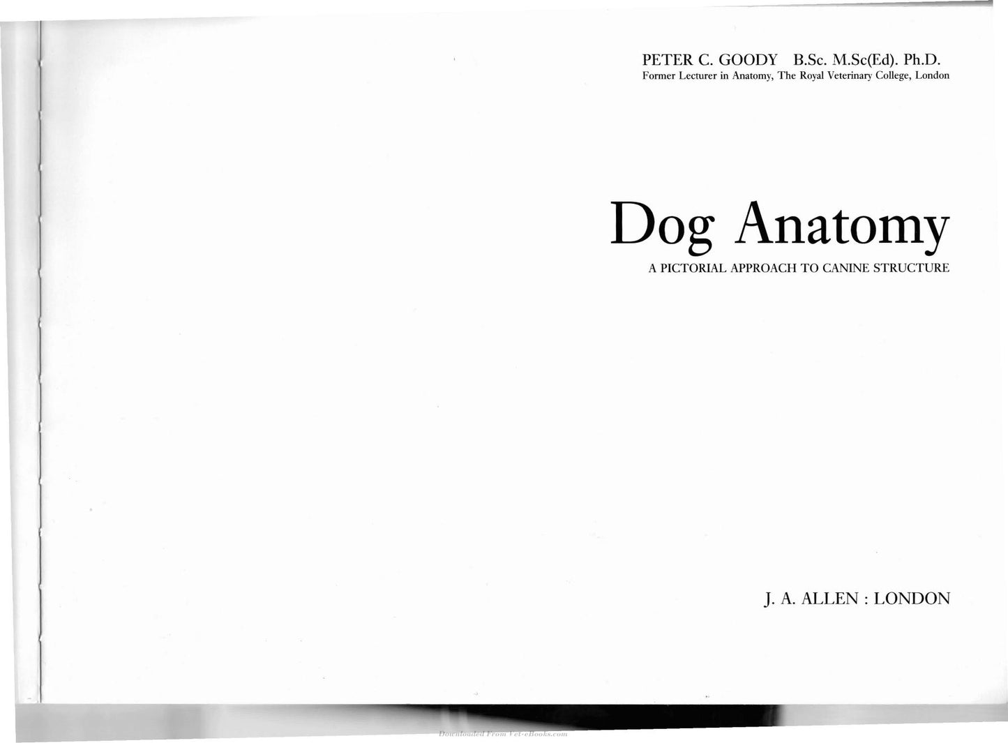 Dog Anatomy A Pictoral Approach To Canine Structure