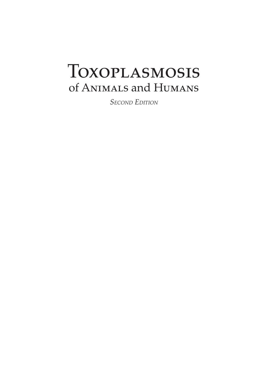 Preview page of Toxoplasmosis of Animals and Humans 2nd Edition