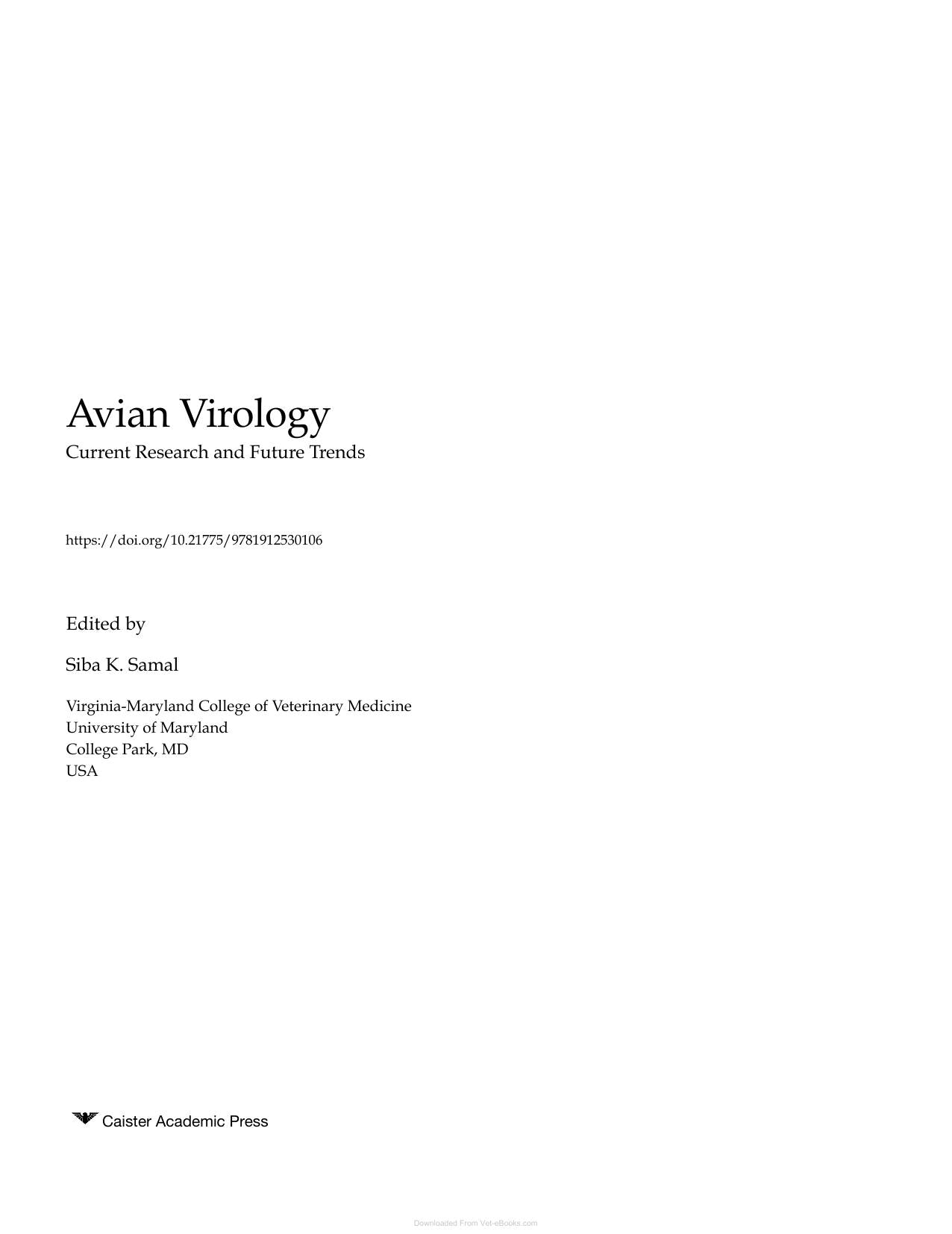 Avian Virology Current Research And Future Trends