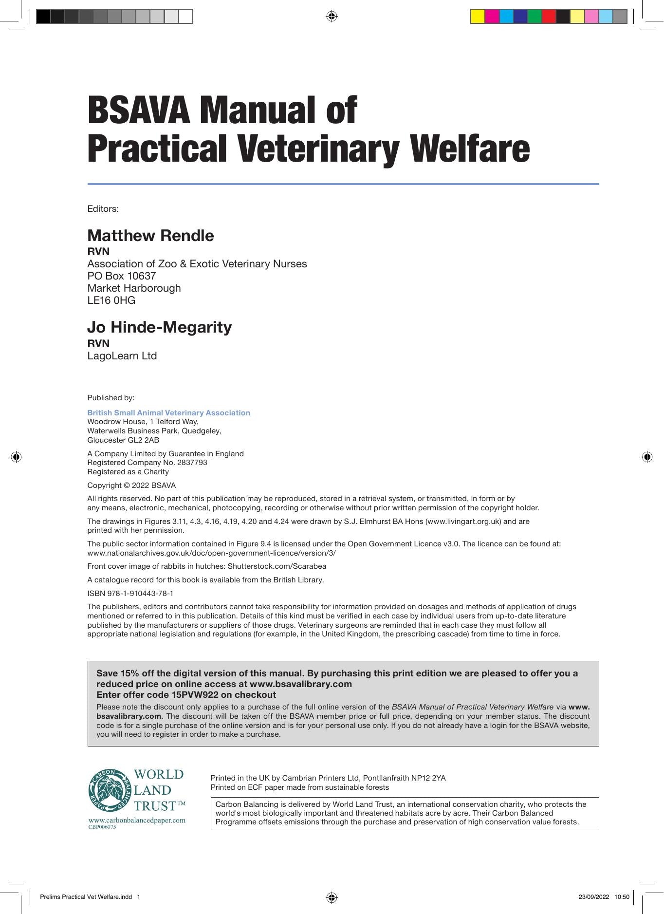 Bsava Manual Of Practical Veterinary Welfare